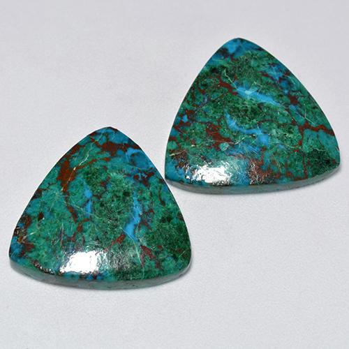 Achetez naturel 19,43ct multicolore chrysocolle gems, trillion, en provenance australie chez gemselect. en stock, livraison internationale!
