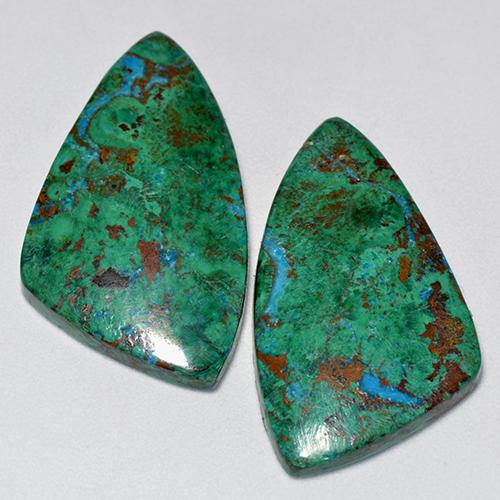 Achetez naturel 19.16ct Multicolore Chrysocolle gems, Forme fantaisie, En provenance Australie chez GemSelect. En stock, livraison internationale!