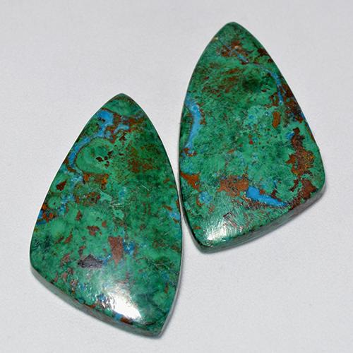 Achetez naturel 19.16ct Multicolore Chrysocolle gems, Forme fantaisie, En provenance Australie chez GemSelect. En stock, livraison internationale!