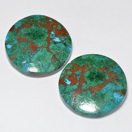 Achetez naturel 18,22ct multicolore chrysocolle gems, coupe roude, en provenance australie chez gemselect. en stock, livraison internationale!
