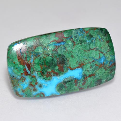 Chrysocolle Multicolore naturelle Coupe coussin, 11.95 ct, Opaque
