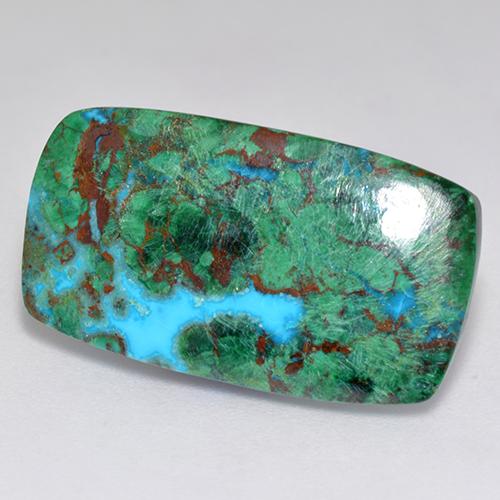 Chrysocolle Multicolore naturelle Coupe coussin, 11.95 ct, Opaque