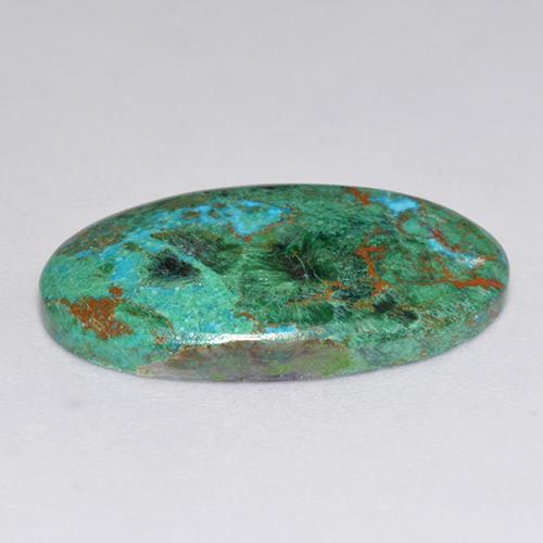 Chrysocolle Multicolore naturelle Coupe ovale, 9.75 ct, Opaque
