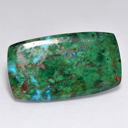 Chrysocolle Multicolore naturelle Coupe coussin, 11.63 ct, Opaque