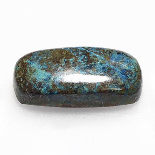 Chrysocolle multicolore naturelle coupe coussin, 11,89 ct, opaque