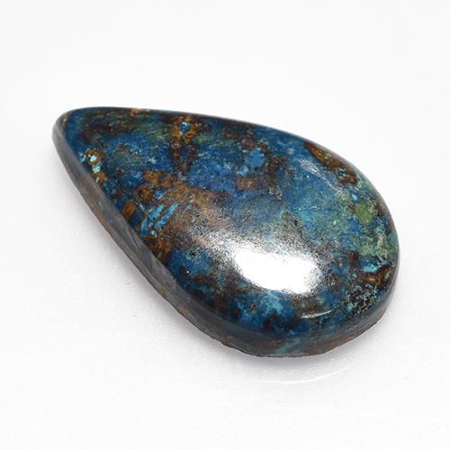 Chrysocolle multicolore naturelle en forme de poire, 16,67 ct, opaque