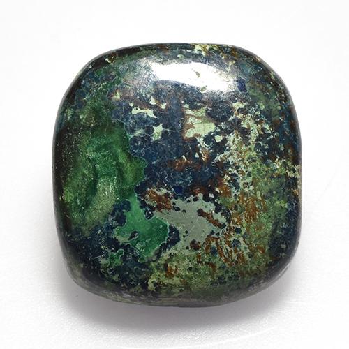Chrysocolle Multicolore naturelle Coupe coussin, 18.86 ct, Opaque