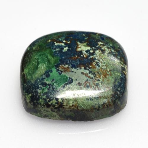 Chrysocolle Multicolore naturelle Coupe coussin, 18.86 ct, Opaque