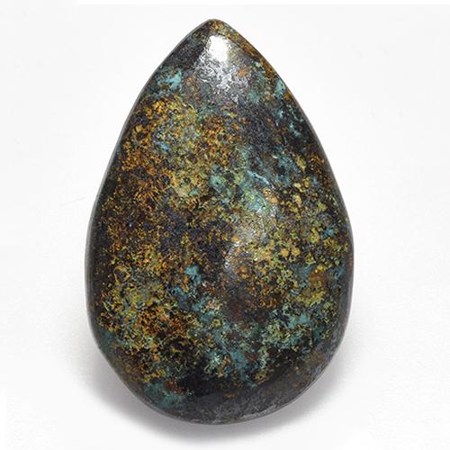 Chrysocolle Multicolore naturelle En forme de poire, 15.48 ct, Opaque