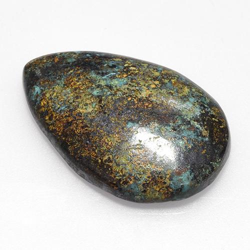 Chrysocolle Multicolore naturelle En forme de poire, 15.48 ct, Opaque