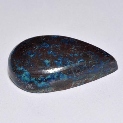 Chrysocolle Multicolore naturelle En forme de poire, 11.31 ct, Opaque