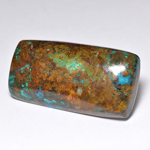 Chrysocolle Multicolore naturelle Coupe coussin, 33.17 ct, Opaque