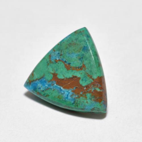 Chrysocolle multicolore naturelle trillion, 2,07 ct, opaque