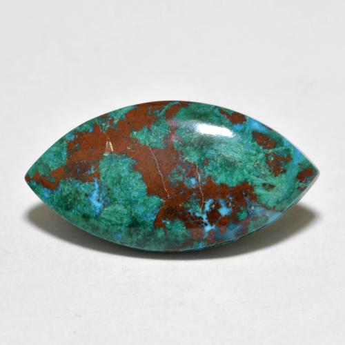 Chrysocolle Multicolore naturelle Marquise, 7.10 ct, Opaque