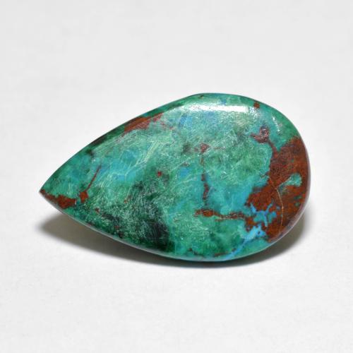 Chrysocolle Multicolore naturelle En forme de poire, 4.79 ct, Opaque