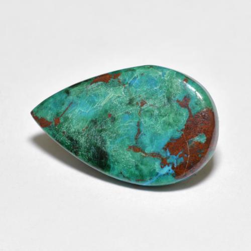 Chrysocolle Multicolore naturelle En forme de poire, 4.79 ct, Opaque