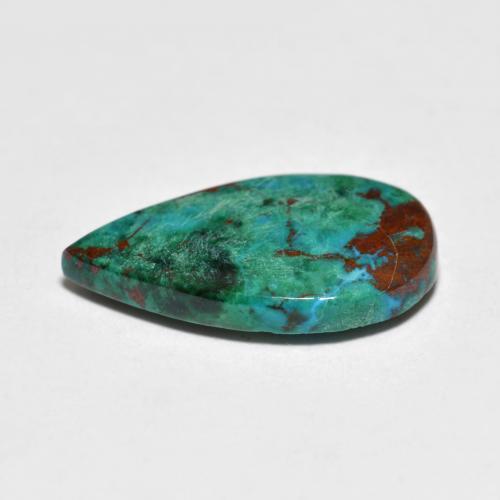 Chrysocolle Multicolore naturelle En forme de poire, 4.79 ct, Opaque