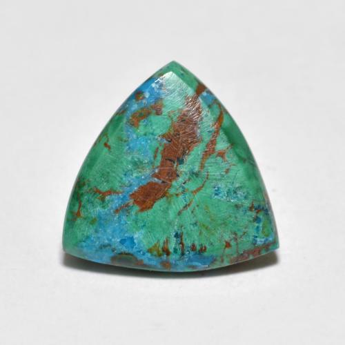 Chrysocolle multicolore naturelle trillion, 2,64 ct, opaque