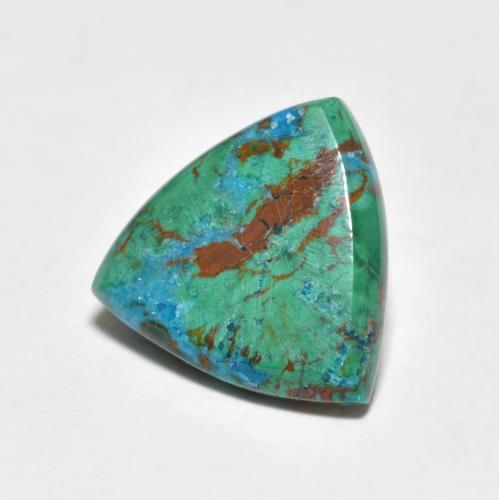 Chrysocolle multicolore naturelle trillion, 2,64 ct, opaque