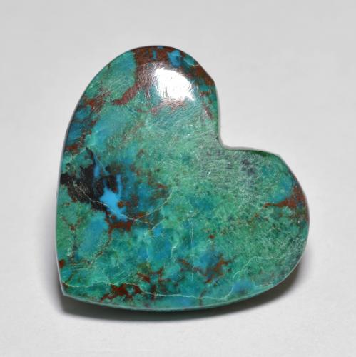 Chrysocolle Multicolore naturelle Forme de coeur, 8.56 ct, Opaque