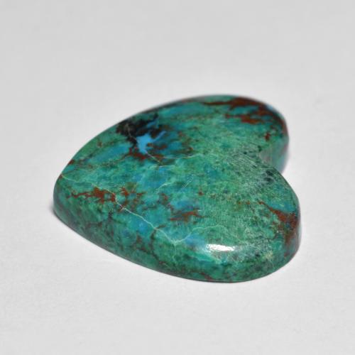 Chrysocolle Multicolore naturelle Forme de coeur, 8.56 ct, Opaque