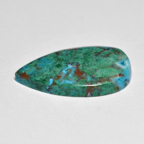 Chrysocolle Multicolore naturelle En forme de poire, 7.49 ct, Opaque