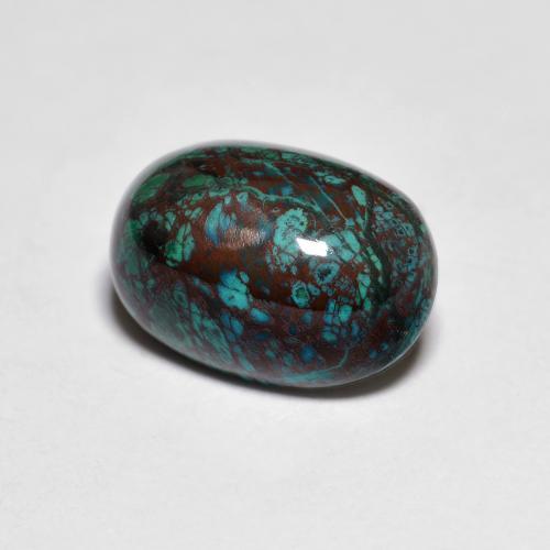 Chrysocolle Multicolore naturelle Coupe ovale, 4.03 ct, Opaque