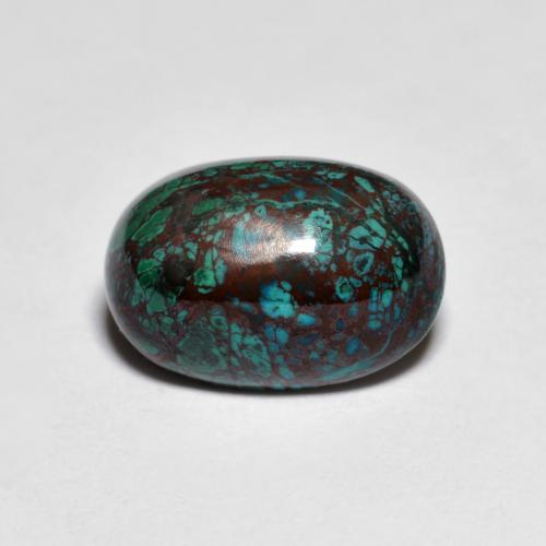 Chrysocolle Multicolore naturelle Coupe ovale, 4.03 ct, Opaque