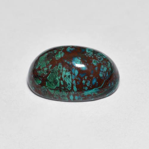 Chrysocolle Multicolore naturelle Coupe ovale, 4.03 ct, Opaque