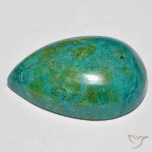 Chrysocolle Multicolore naturelle En forme de poire, 36.19 ct, Opaque