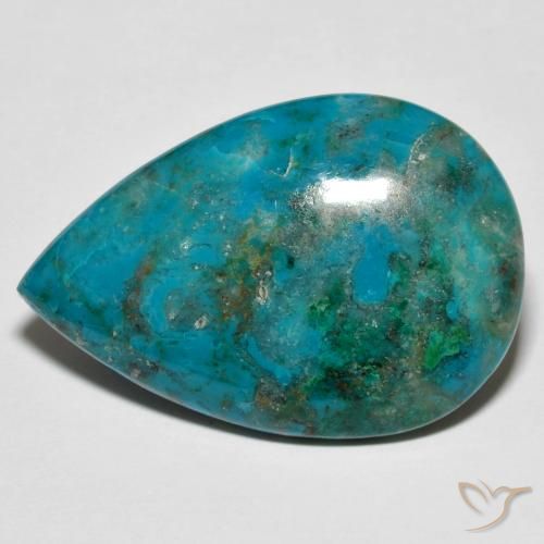 20.49ct Naturel Multicolore Chrysocolle, En forme de poire, Opaque