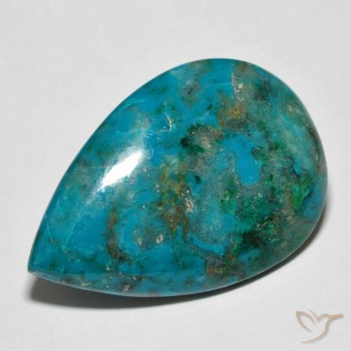 Chrysocolle Multicolore naturelle En forme de poire, 20.49 ct, Opaque