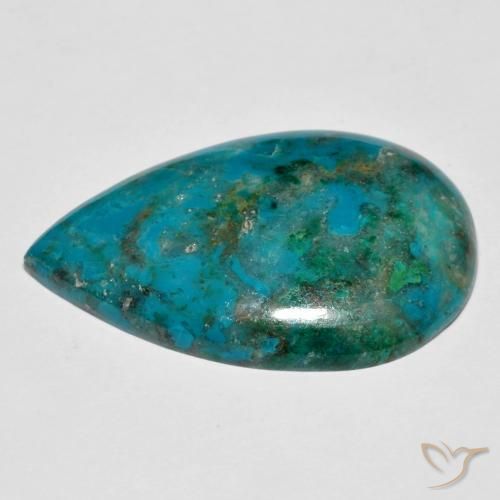 Chrysocolle Multicolore naturelle En forme de poire, 20.49 ct, Opaque