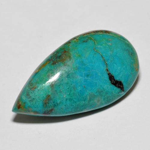 Chrysocolle Multicolore naturelle En forme de poire, 18.60 ct, Opaque
