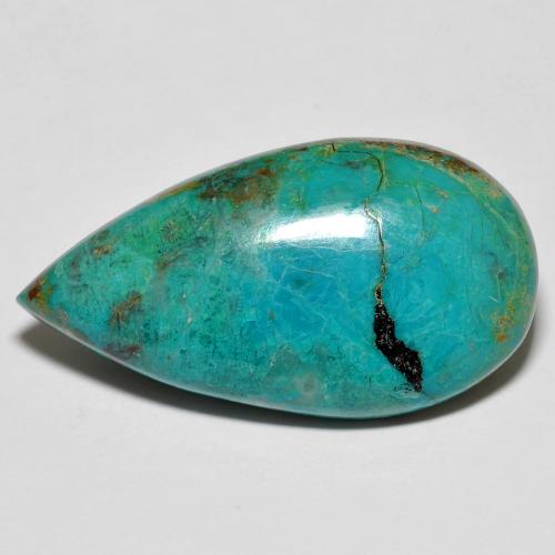 Chrysocolle Multicolore naturelle En forme de poire, 18.60 ct, Opaque