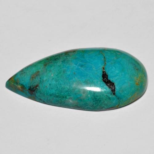 Chrysocolle Multicolore naturelle En forme de poire, 18.60 ct, Opaque