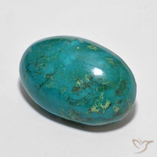 Chrysocolle Vert bleu naturelle ovale, 11.70 ct, Opaque