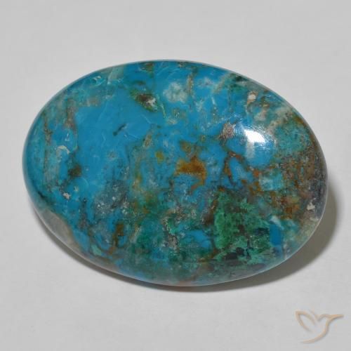 Chrysocolle Multicolore naturelle ovale, 45.27 ct, Opaque