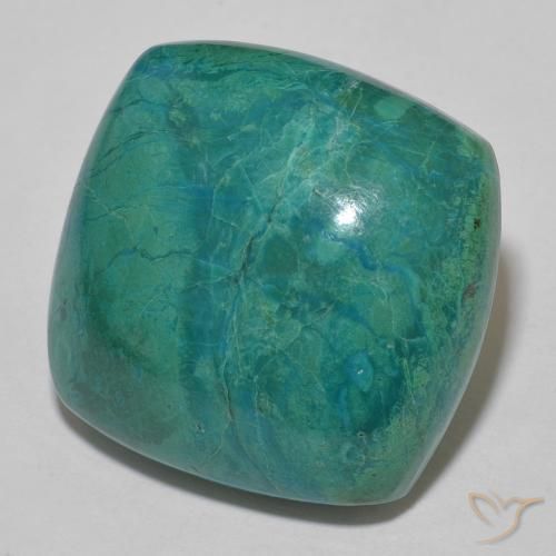 33.70ct Naturel Multicolore Chrysocolle, Coussin, Opaque