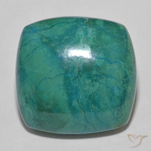 Chrysocolle Multicolore naturelle Coussin, 33.70 ct, Opaque