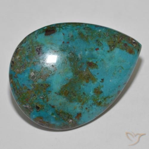 Chrysocolle Multicolore naturelle En forme de poire, 51.51 ct, Opaque