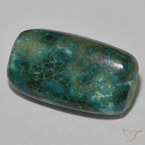 22.39ct Naturel Multicolore Chrysocolle, Coussin, Opaque