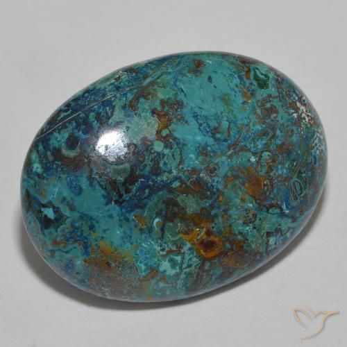 Chrysocolle Multicolore naturelle ovale, 31.10 ct, Opaque