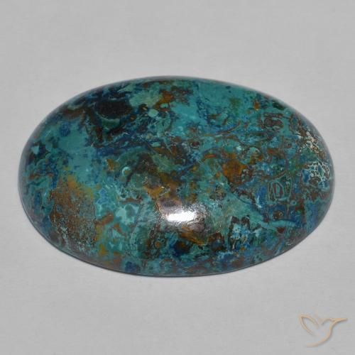 Chrysocolle Multicolore naturelle ovale, 31.10 ct, Opaque
