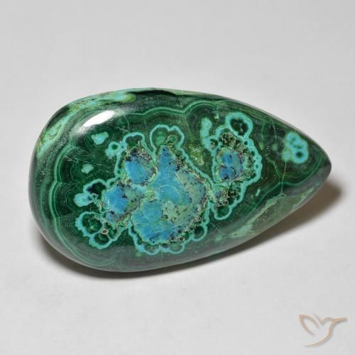 Chrysocolle Multicolore naturelle En forme de poire, 48.69 ct, Opaque