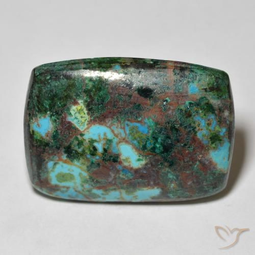 28.15ct Naturel Multicolore Chrysocolle, Coussin, Opaque