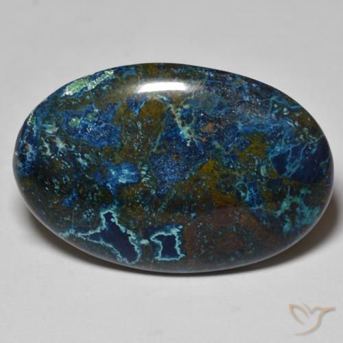 Chrysocolle Multicolore naturelle Coupe ovale, 27.23 ct, Opaque