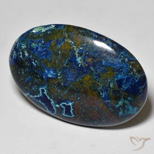 Chrysocolle Multicolore naturelle Coupe ovale, 27.23 ct, Opaque