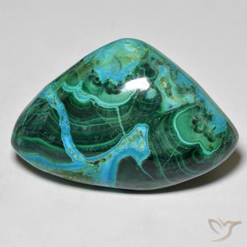 46.53ct Naturel Multicolore Chrysocolle, Fantaisie, Opaque