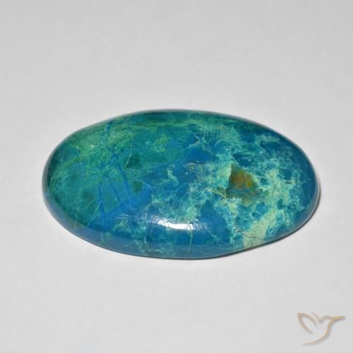 Chrysocolle Multicolore naturelle ovale, 50.62 ct, Opaque